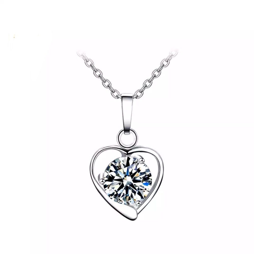 Stainless steel heart pattern women necklace